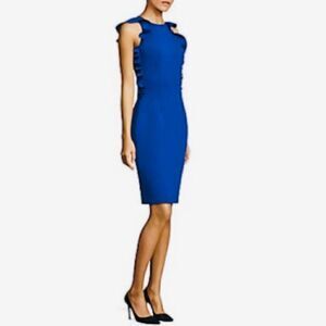 NERO by Jatin Varma Royal Blue Ruffle Dress 10